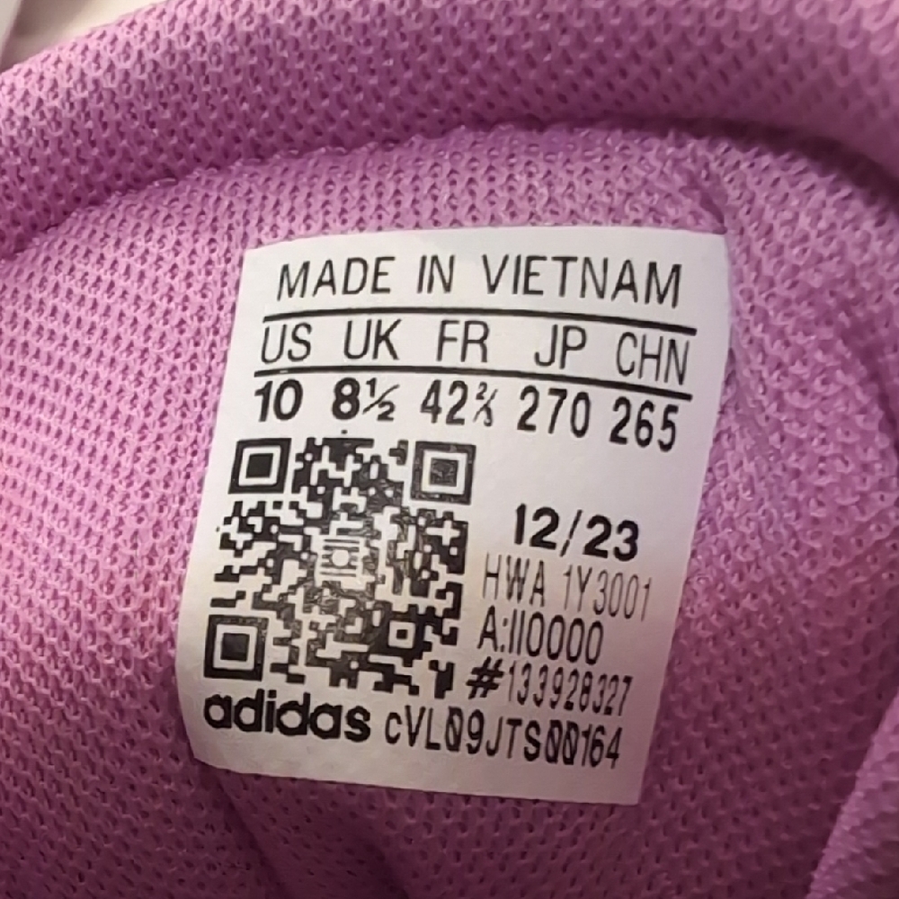 Adidas Women's Lavender and White Sneakers - Picture 2 of 5